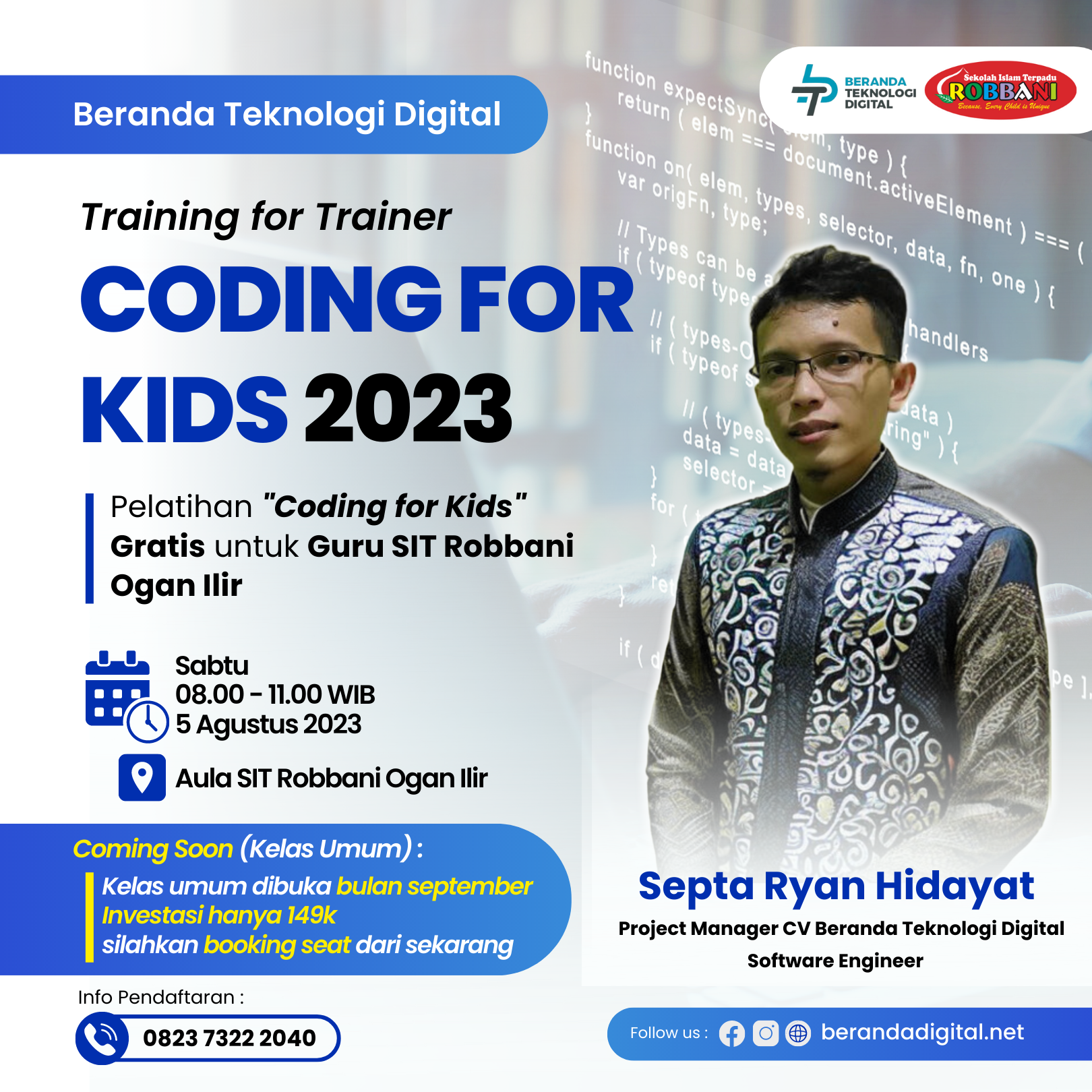 Mari Ikuti Training for Trainer "Coding for Kids" Tahun 2023