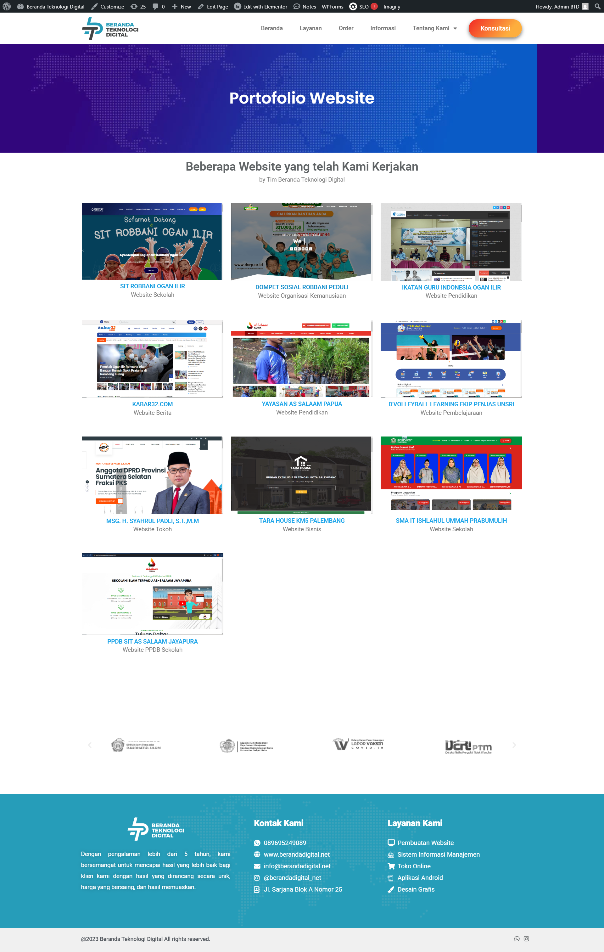 Portal Layanan Pembuatan Website Enterprise & Company Profile